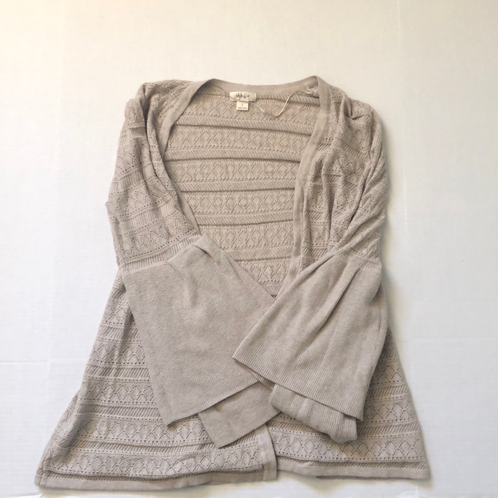 Style & Co Bell Sleeved Cardigan w/ Cutouts